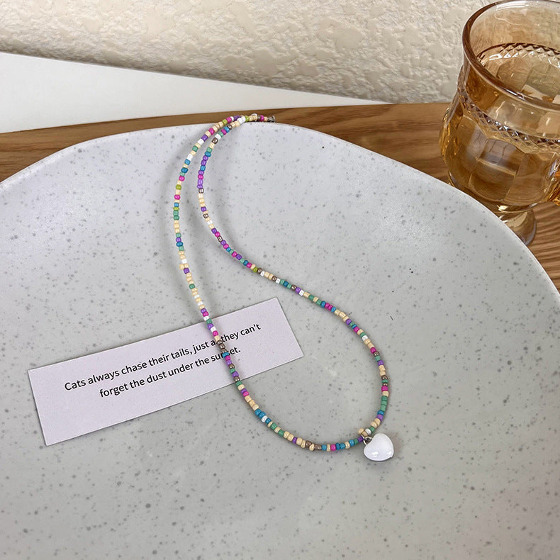 Wholesale Heart Plastic Beaded Necklaces